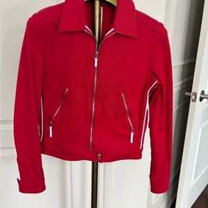 Vibrant Red Women's Bomber Jacket